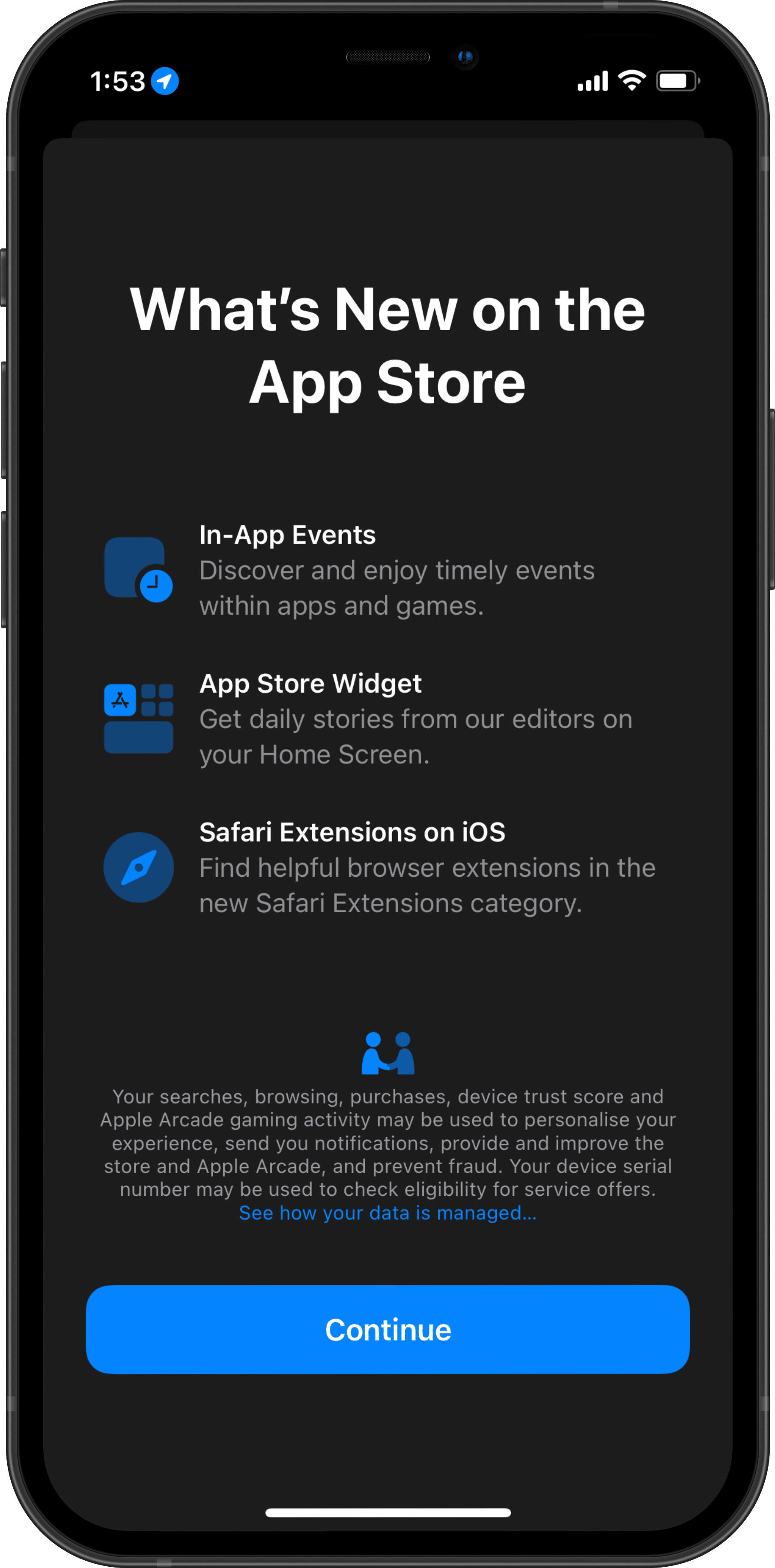 iOS 15 beta 3 App Store Splash Screen