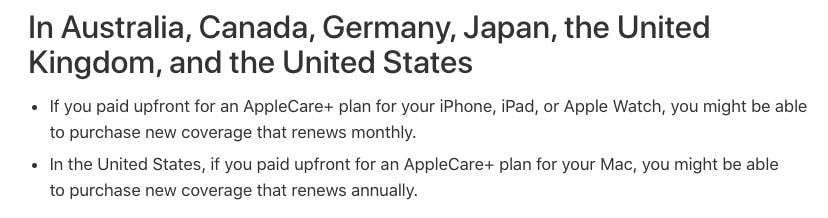 AppleCare+ Yearly Renewal