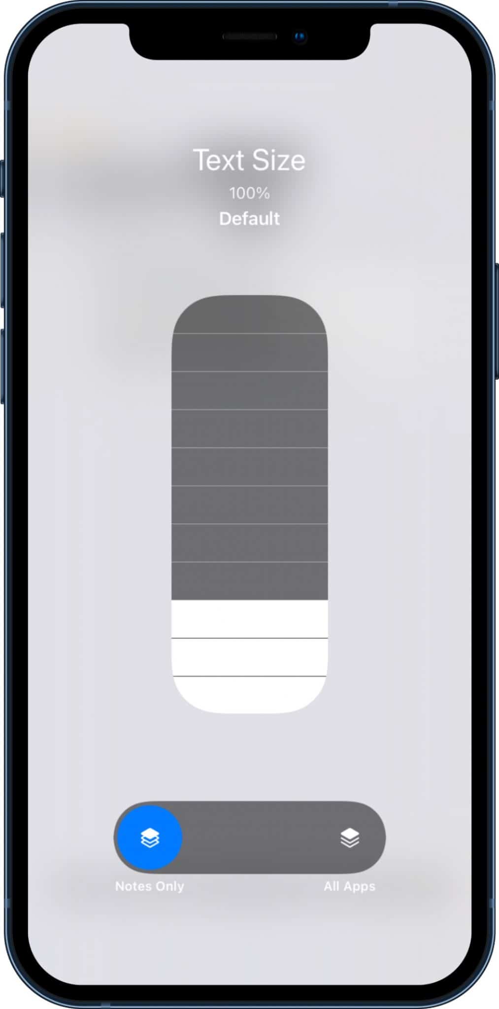 text size per app
