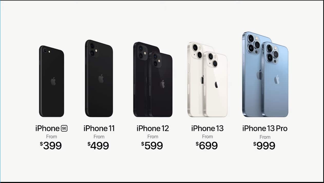 iPhone 13 lineup