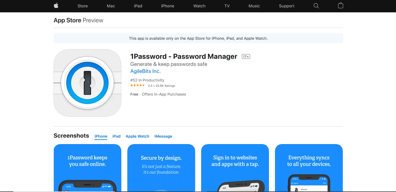 iPassword download page- Best Safari extensions for iPhone