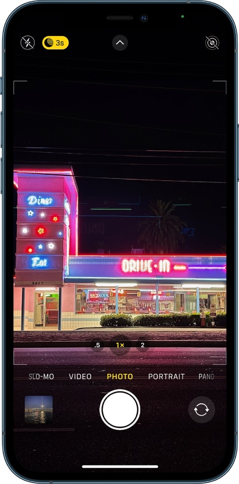 Night Mode on iPhone 13 and 13 Pro