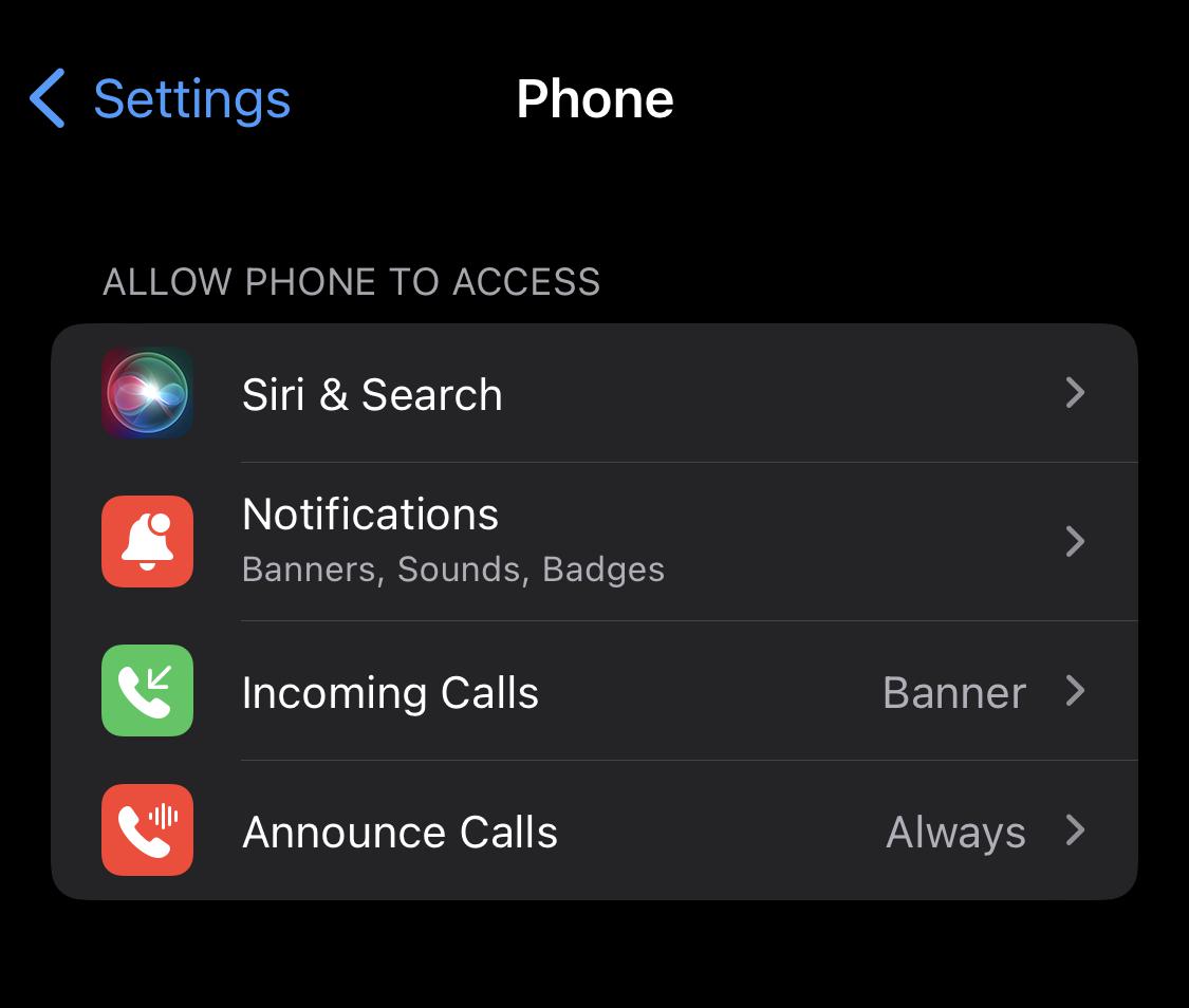 New Icon for Announce Calls feature