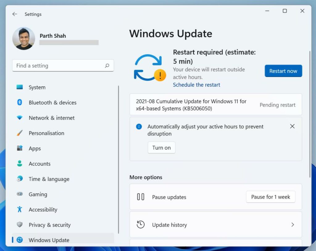 update windows OS