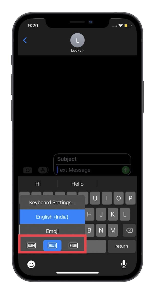Enable One-Handed Keyboard on iPhone