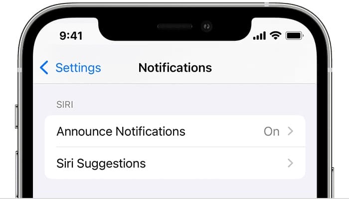 Use Annouce notifications in ios 15
