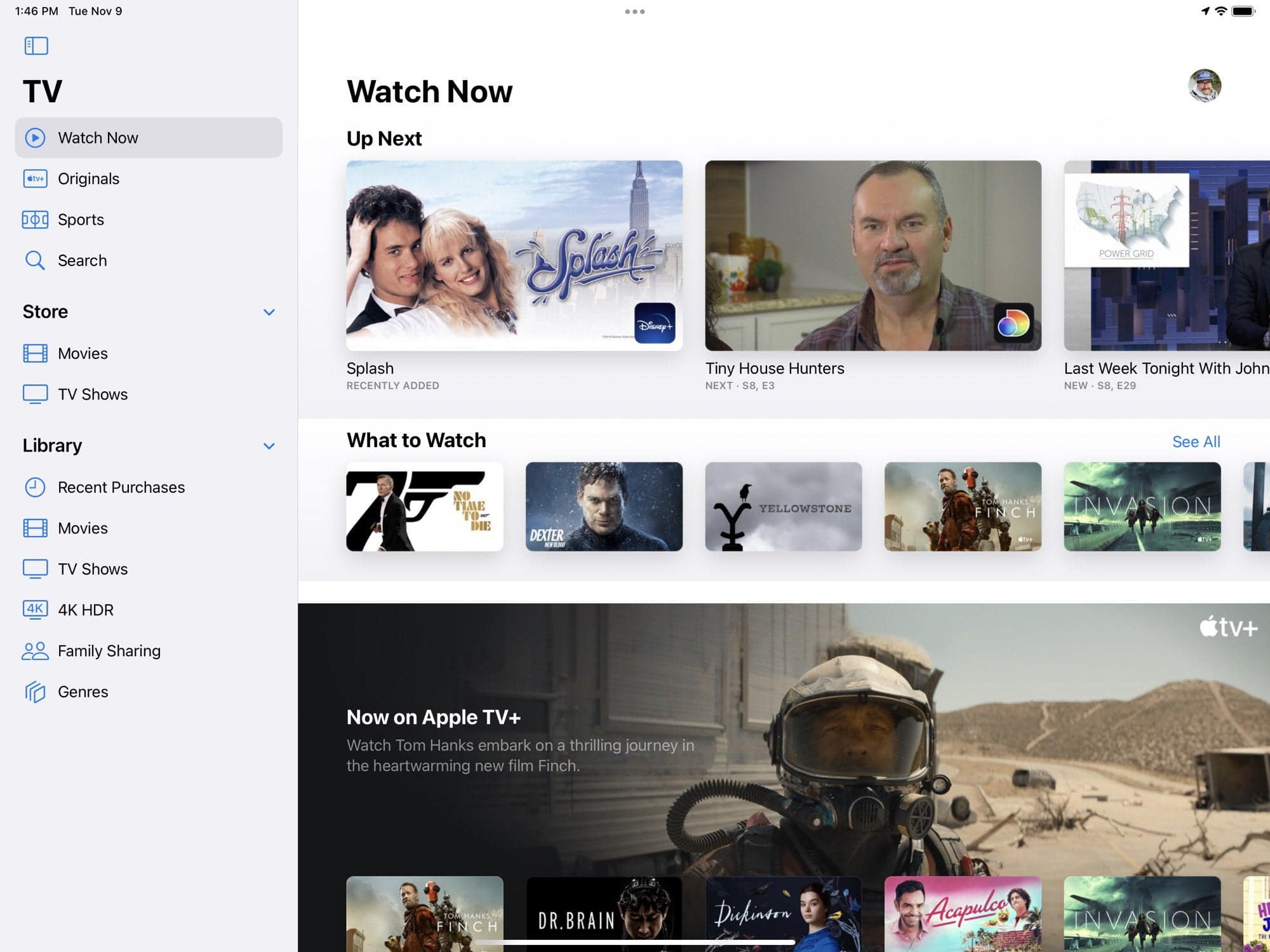 iPadOS Apple TV app