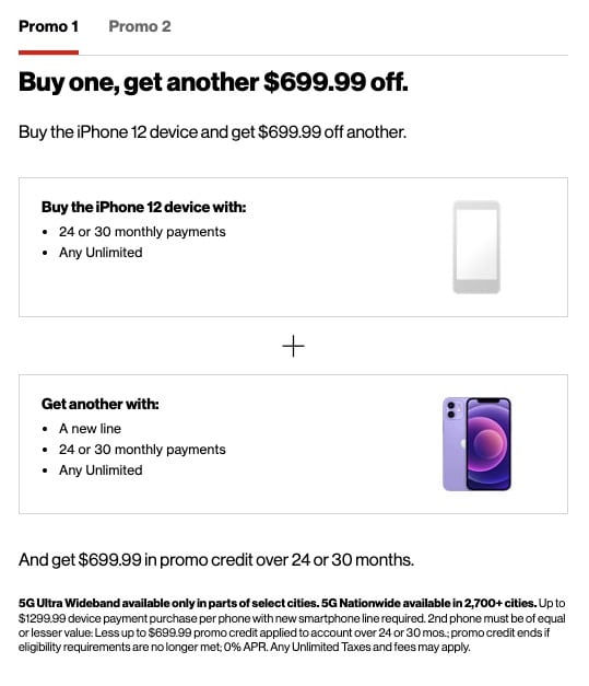 Verizon Black Friday iPhone 12 Deal