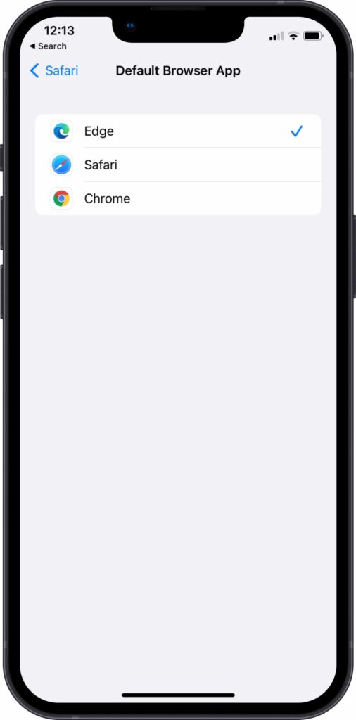 change default browser on iPhone