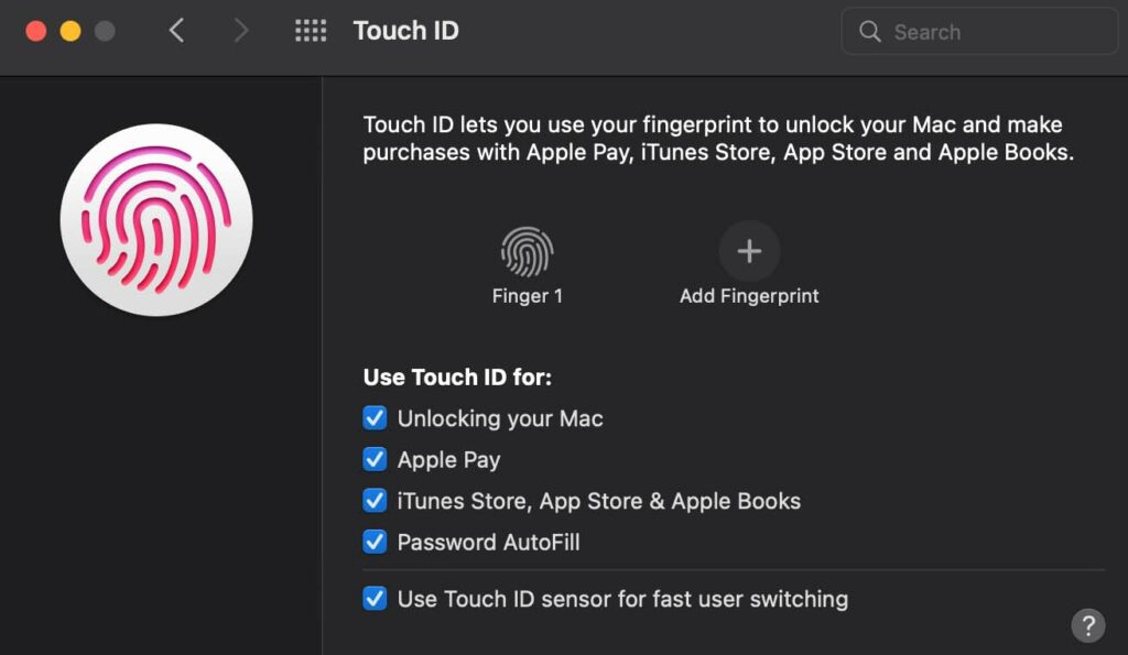 add touch ID to mac