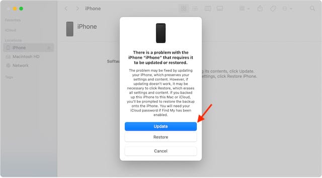 Restore your iPhone in Recovery Mode 