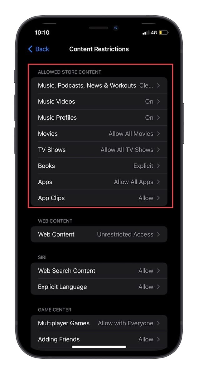 Restrict Explicit Apple Music, Movies, TV Shows, Books, and App Clips on iPhone and iPad 