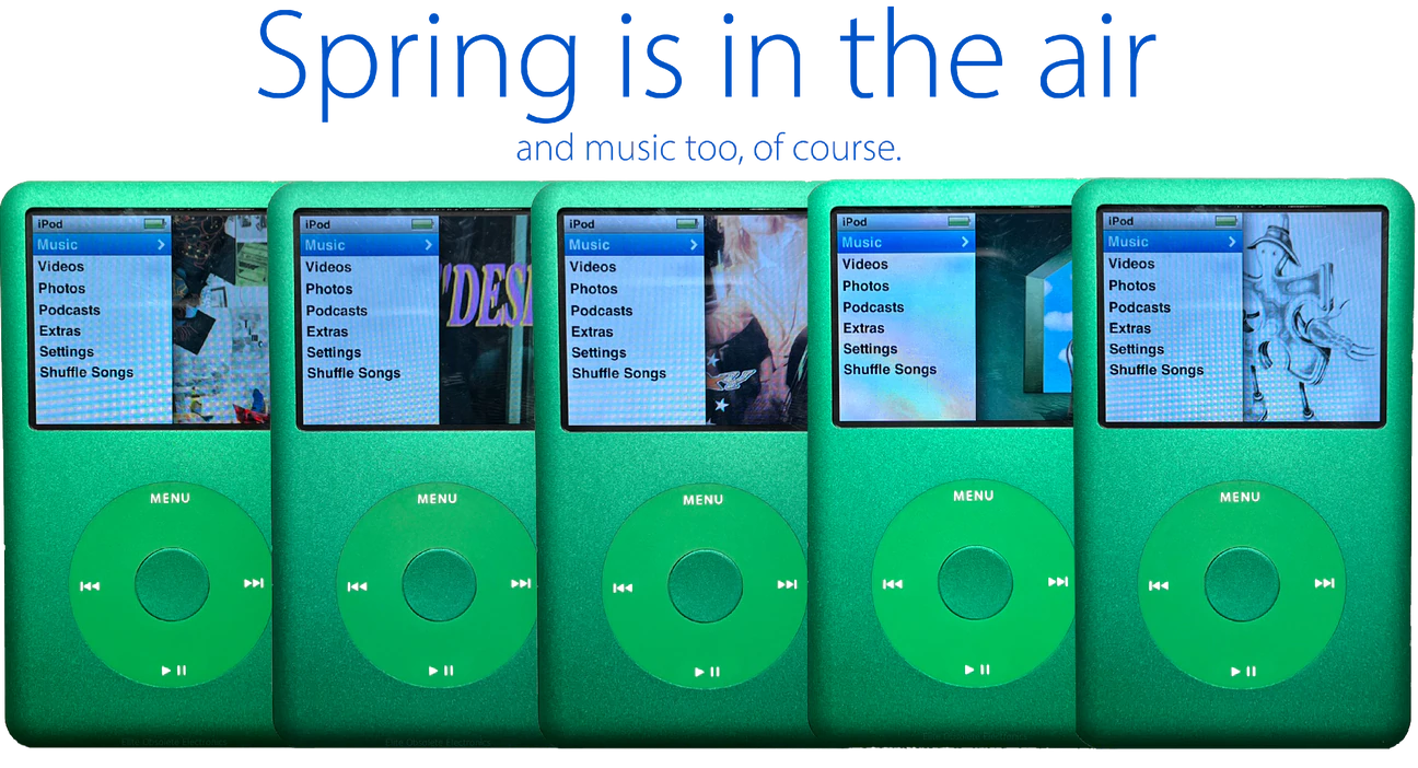 Green revitalized iPods