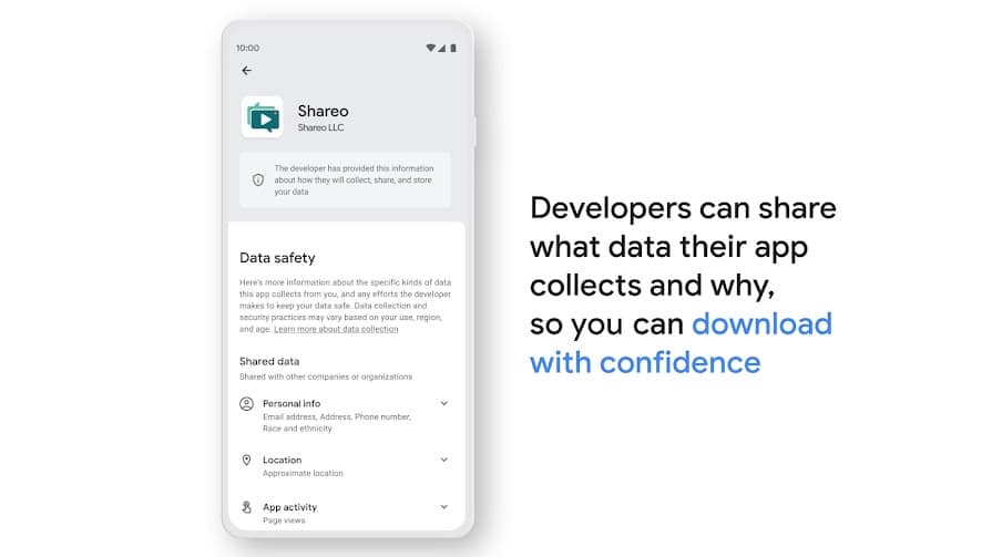 Google Play Store Data Safety