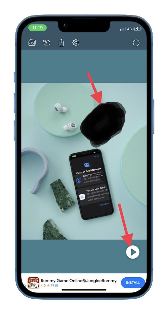 Remove object from an image on iOS